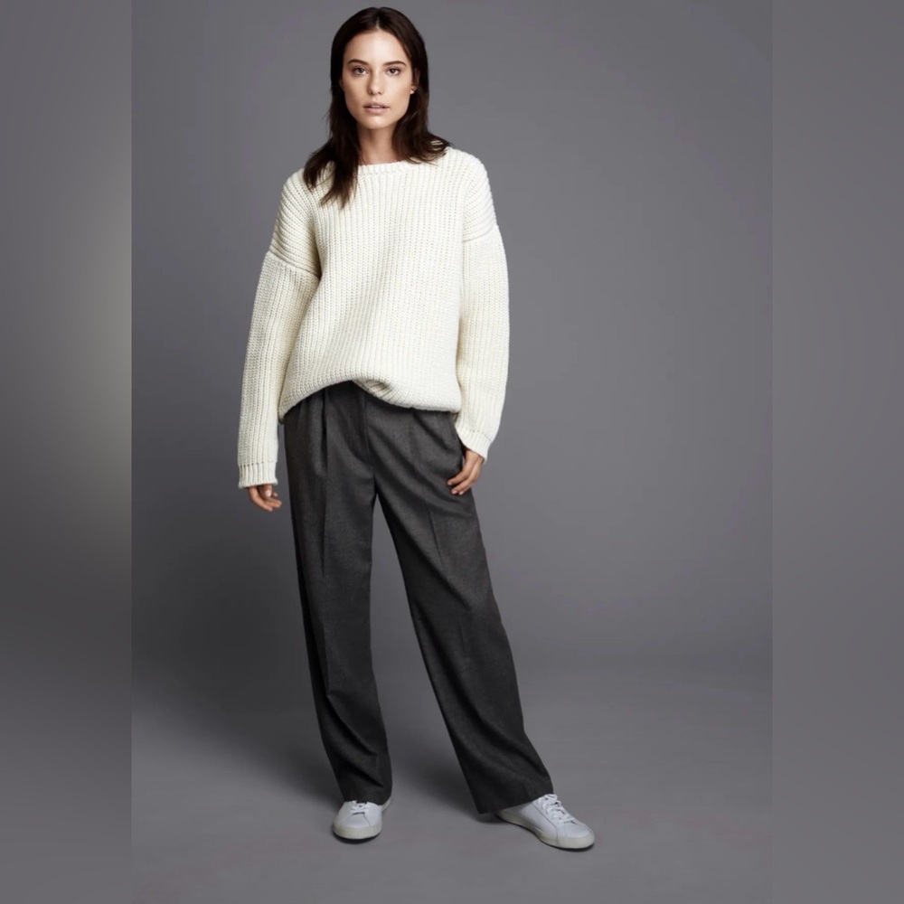 SOLD Zady Essentials Chunky Knit 100% Wool Sweater Natural